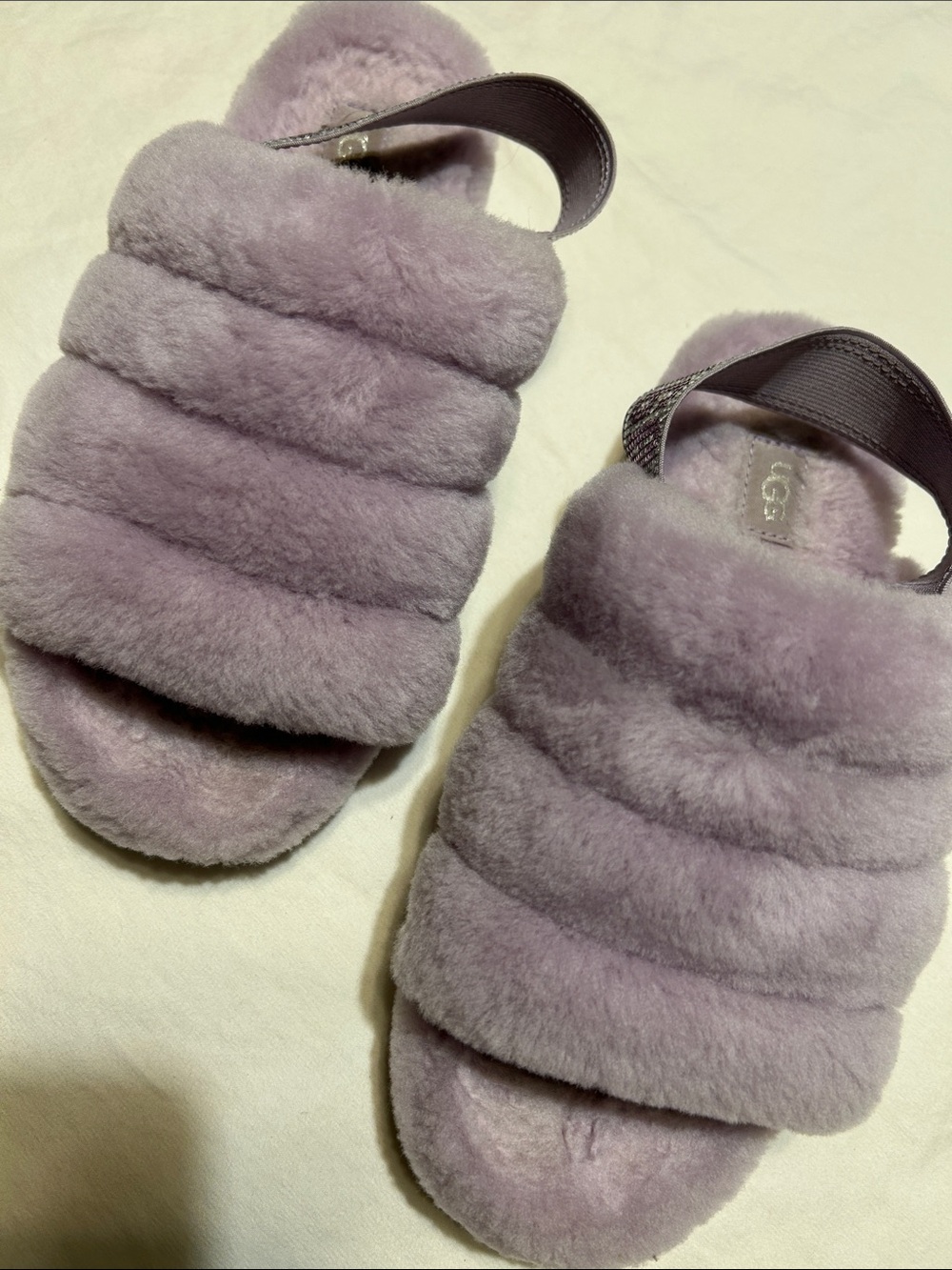 UGG Fluff Slide in Lavender Purple Shearling